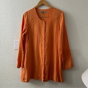 FLAX Linen Tunic Top size small